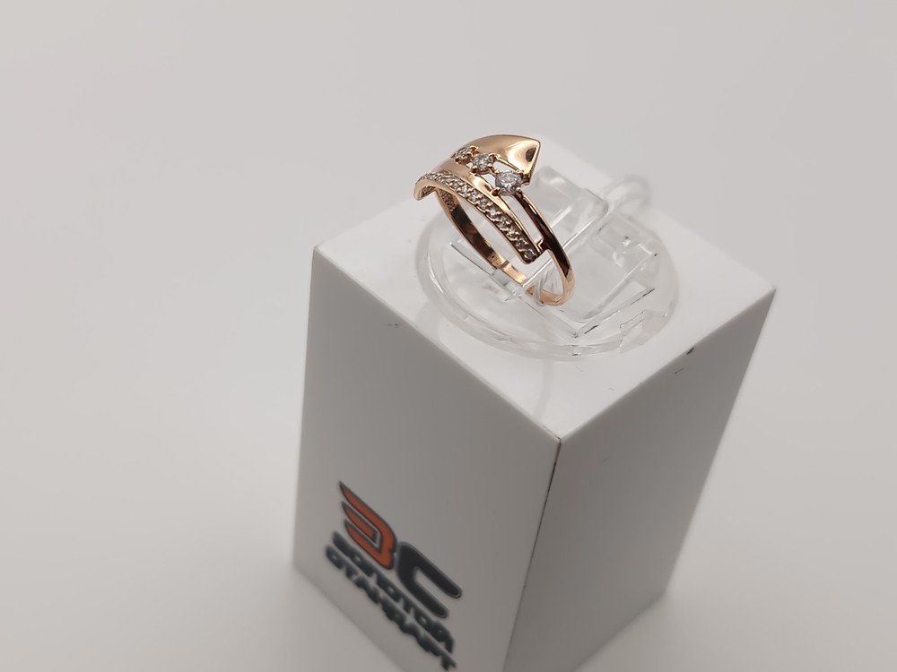 КОЛЬЦО С КАМНЯМИ (Au 585)