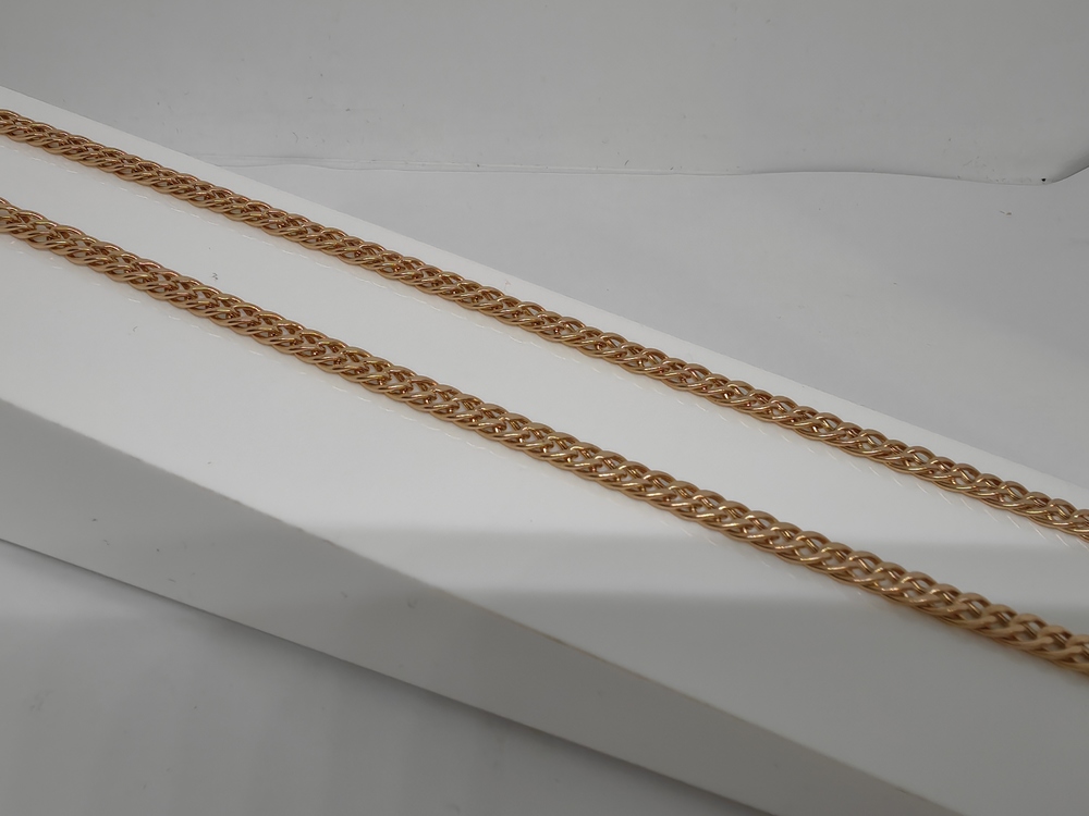 ЦЕПЬ ПУСТОТЕЛАЯ Ромб двойной (Au 585)