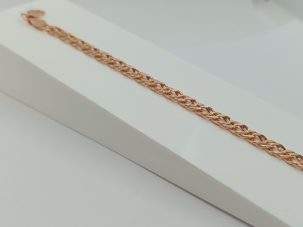 БРАСЛЕТ ПУСТОТЕЛЫЙ Ромб двойной (Au 585)