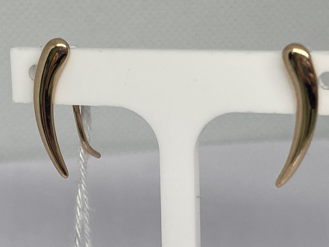 СБКМ585 СЕРЬГИ БЕЗ КАМНЯ (Au 585)