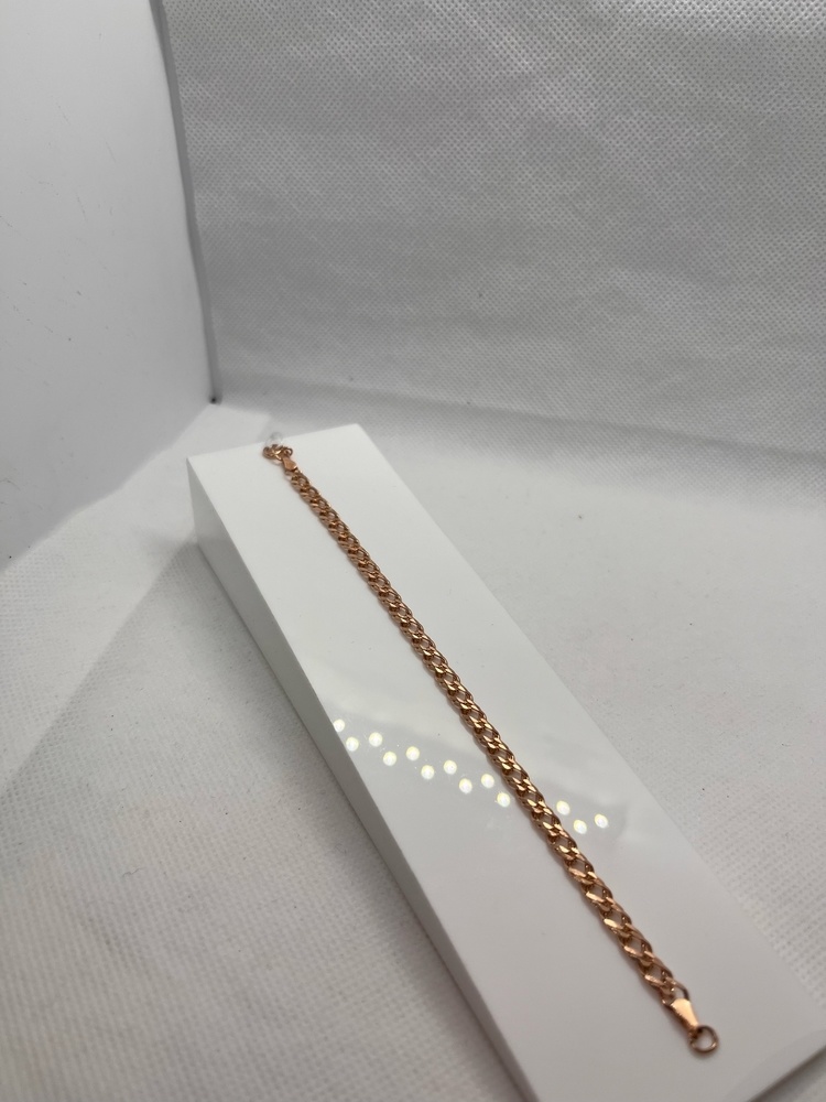 БРАСЛЕТ ПОЛНОВЕСНЫЙ Ромб двойной Au 585