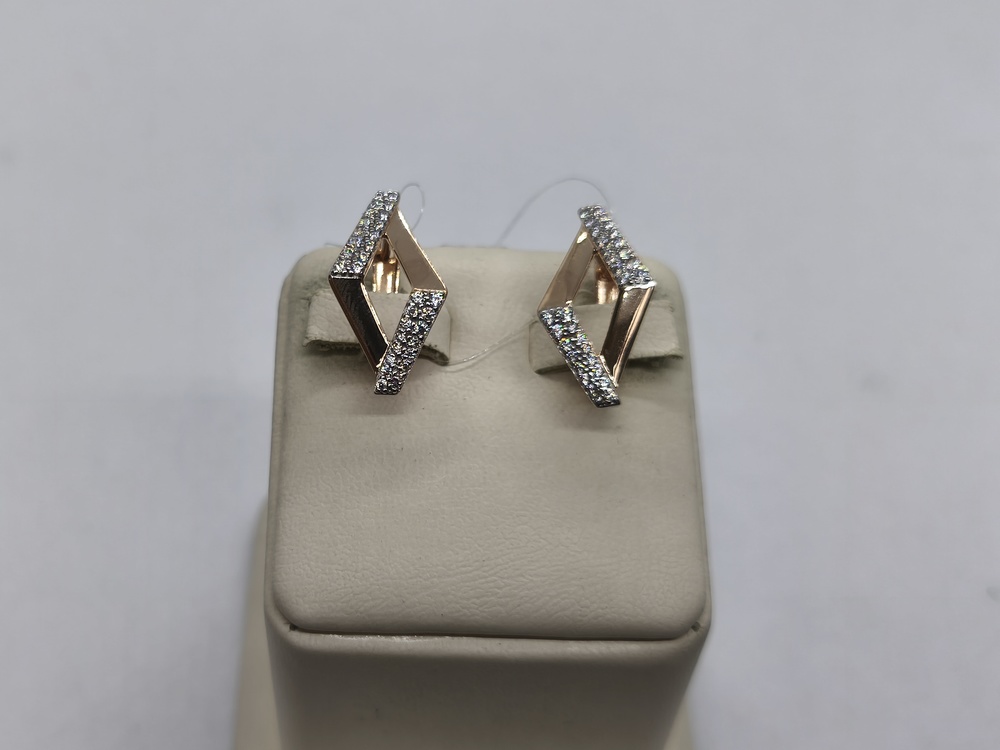 01-218212 СЕРЬГИ С КАМНЯМИ (Au 585)