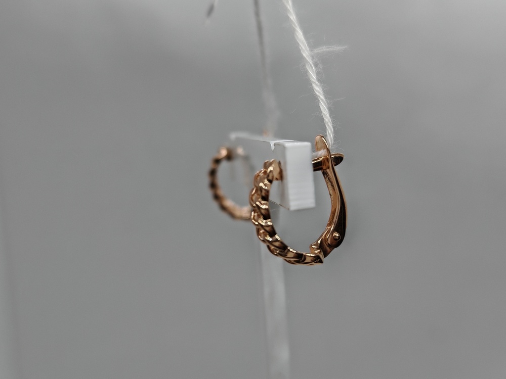 СБКМ585 СЕРЬГИ БЕЗ КАМНЯ (Au 585)