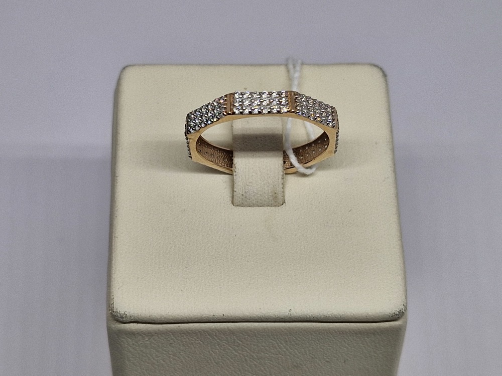 КОЛЬЦО С КАМНЯМИ (Au 585)