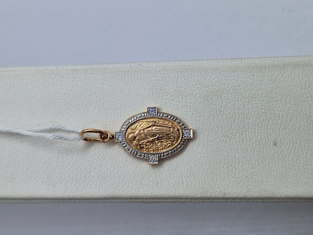 ПОДВЕСКА ИКОНА С КАМНЯМИ (Au 585)