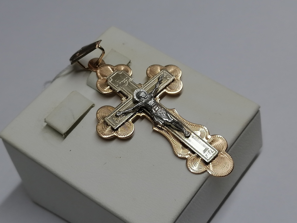 ПОДВЕСКА КРЕСТ без камня (Au 585)