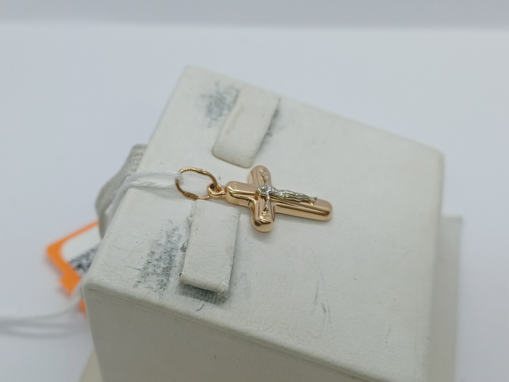 ПОДВЕСКА КРЕСТ БЕЗ КАМНЯ (Au 585)