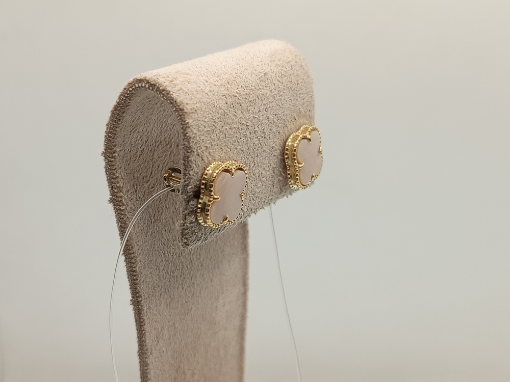 СЕРЬГИ ПУСЕТЫ, Перламутр (Au 585)