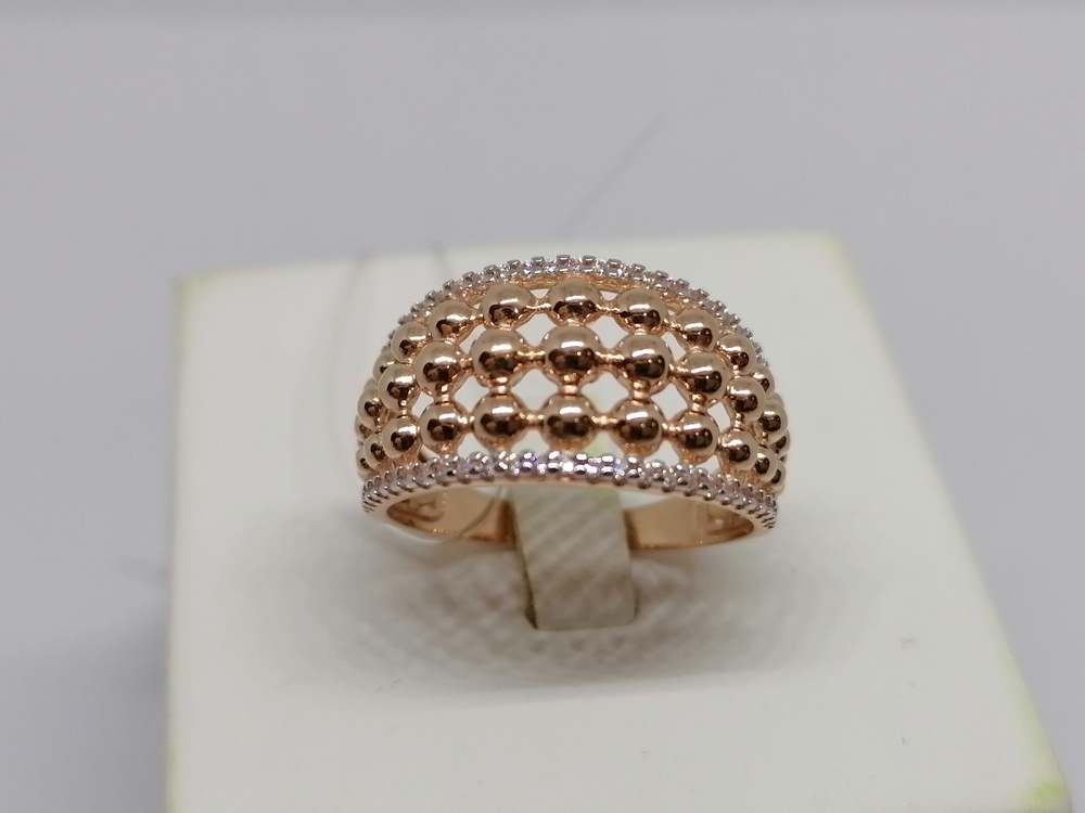 КОЛЬЦО С КАМНЯМИ (Au 585)