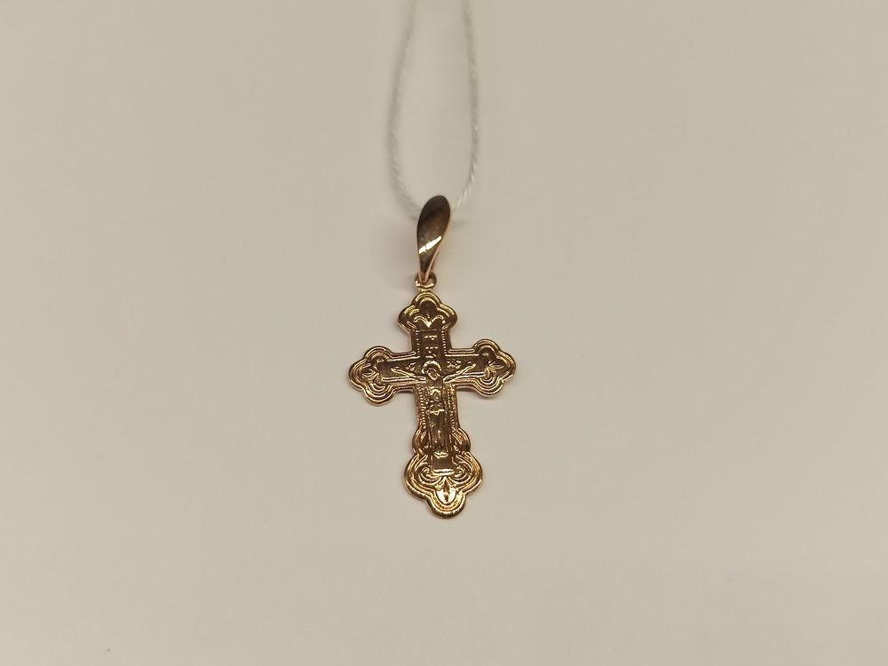 ПОДКБК585 ПОДВЕСКА КРЕСТ БЕЗ КАМНЯ (Au 585)