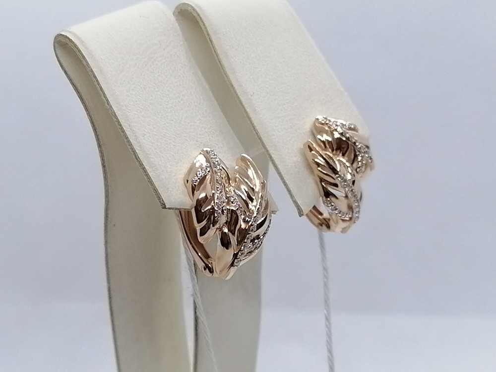 СКМИ585 СЕРЬГИ С КАМНЯМИ (Au 585)