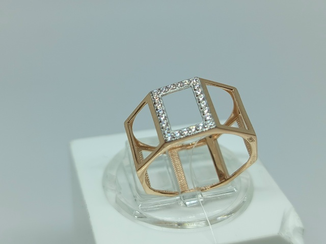 КОЛЬЦО С КАМНЯМИ (Au 585)