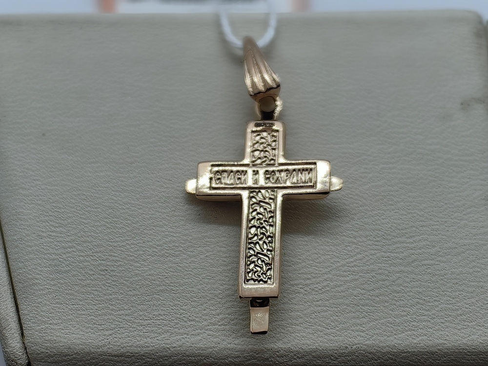 ПОДКБК585 ПОДВЕСКА КРЕСТ БЕЗ КАМНЯ (Au 585)