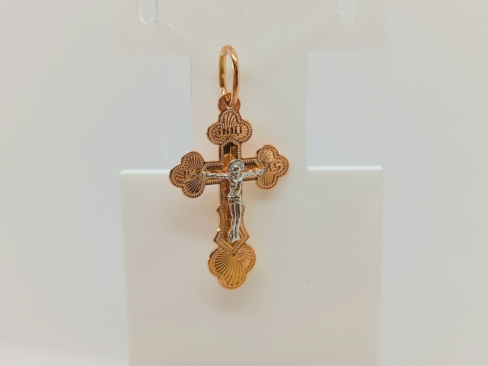 ПОДВЕСКА КРЕСТ без камня (Au 585)