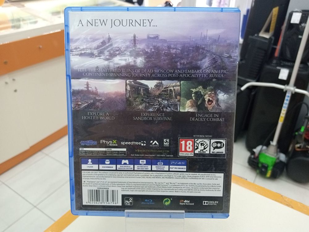 Игра Playstation 4 METRO исход