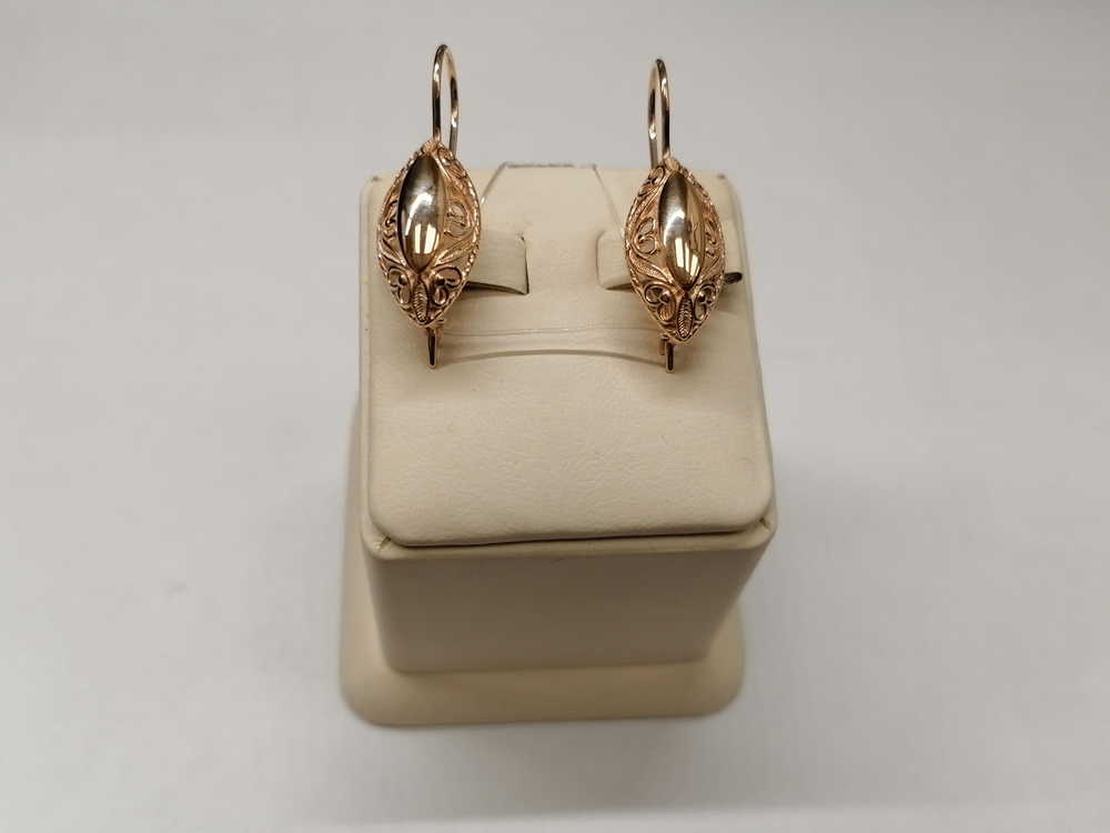 СЕРЬГИ ПЕТЕЛЬКА без камня (Au 585)