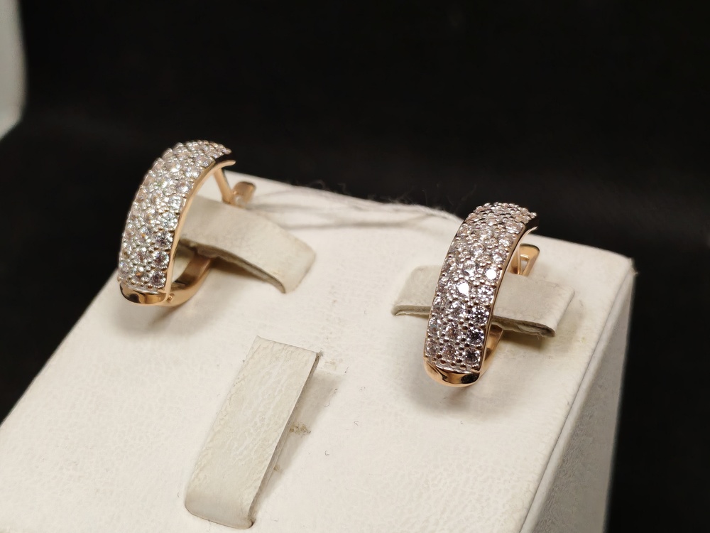 СКМИ585 СЕРЬГИ С КАМНЯМИ (Au 585)