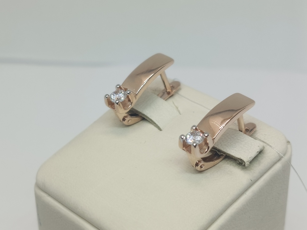 СЕРЬГИ С КАМНЕМ (Au 585)