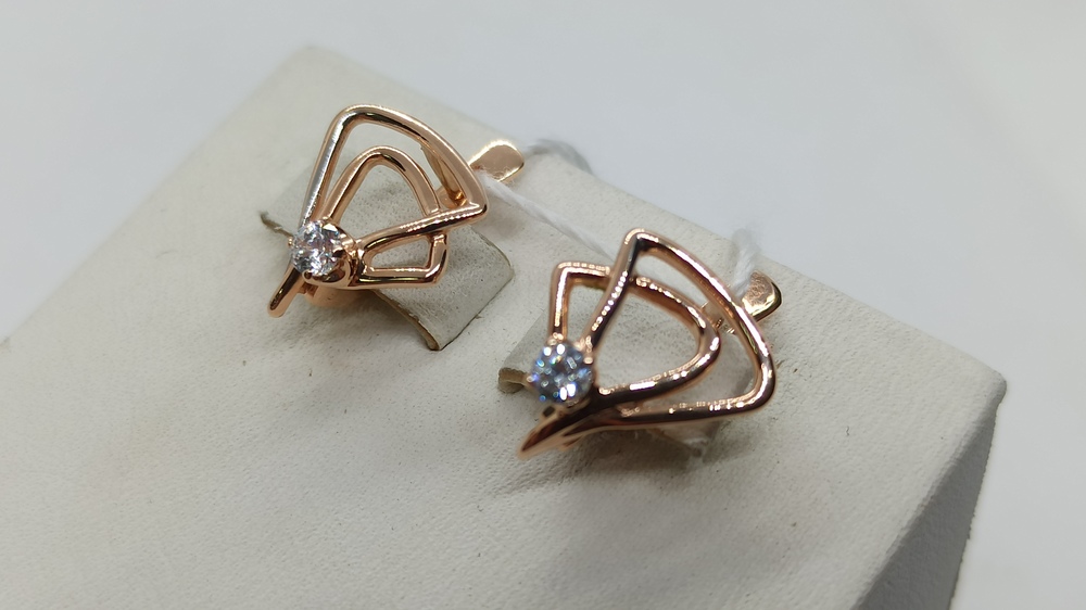 СЕРЬГИ С КАМНЕМ (Au 585)