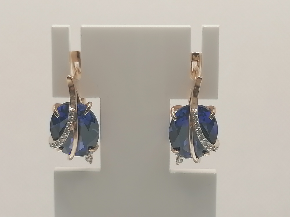 СЕРЬГИ С КАМНЯМИ (Au 585)