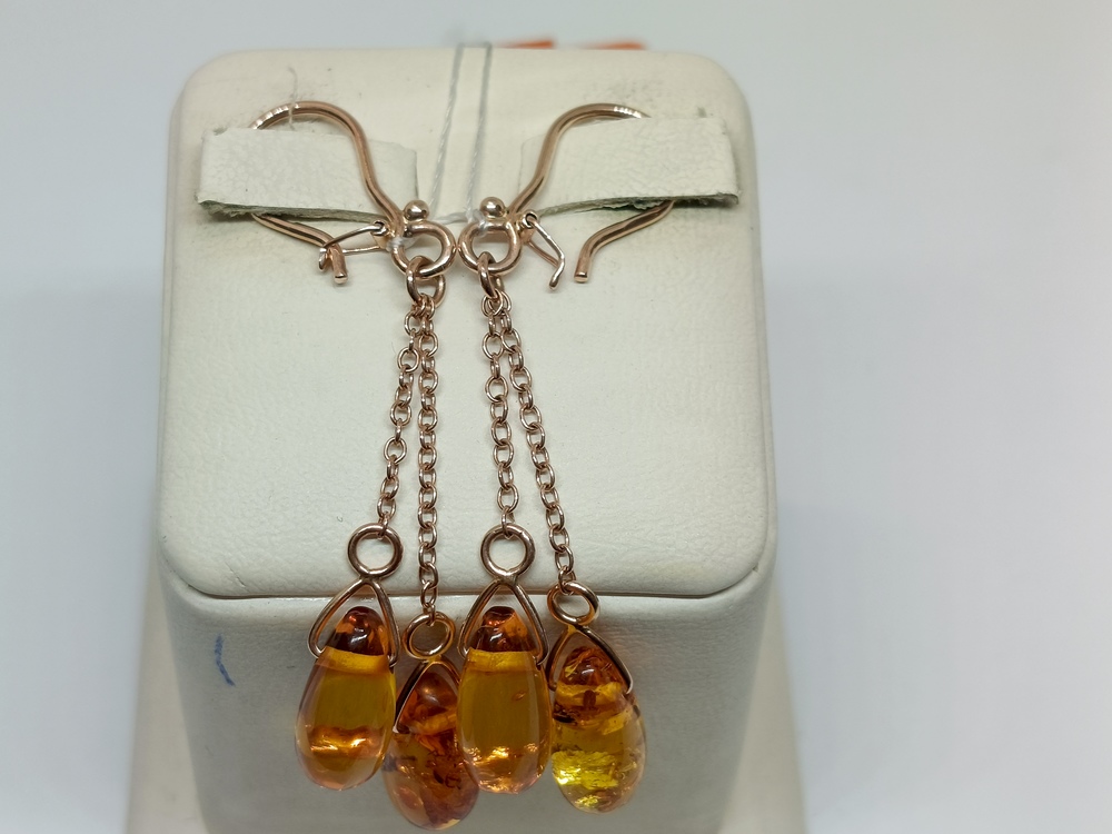 СКМИ583 СЕРЬГИ С КАМНЯМИ (Au 583)