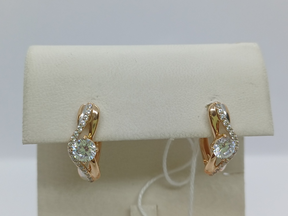 СКМИ585 СЕРЬГИ С КАМНЯМИ (Au 585)