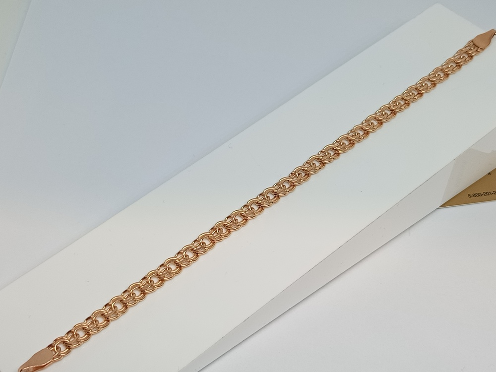 БРАСЛЕТ ПУСТОТЕЛЫЙ Бисмарк (Au 585)