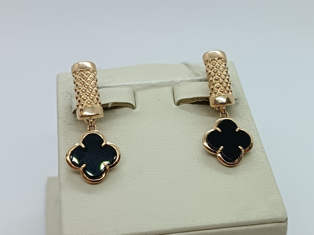 СЕРЬГИ С КАМНЕМ (Au 585)