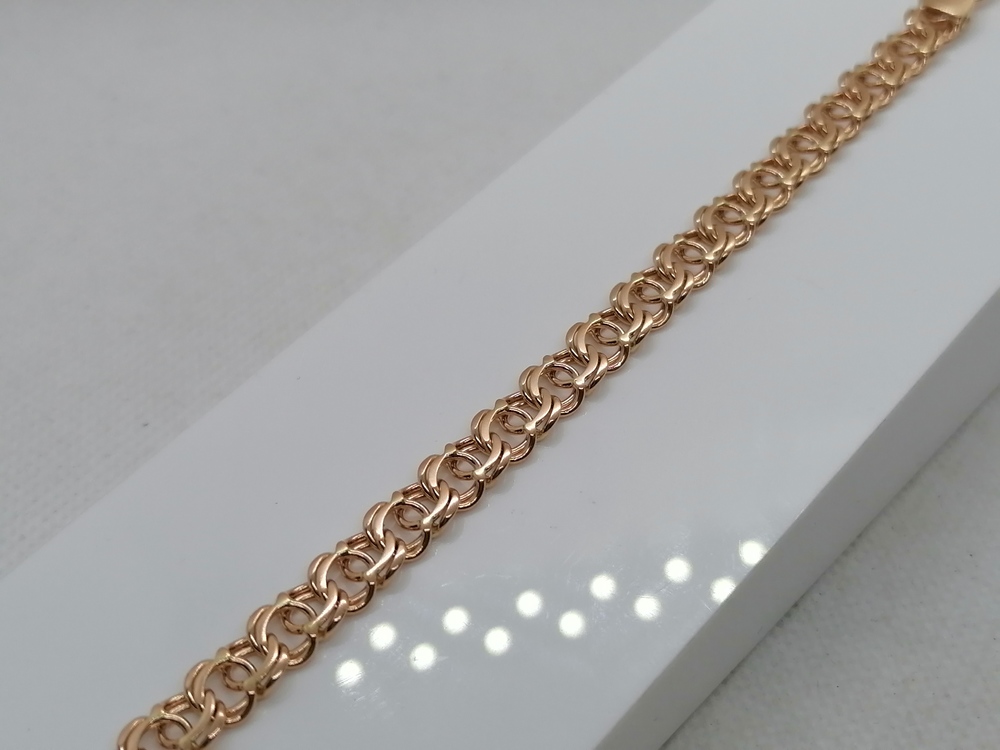 БЛБА585 БРАСЛЕТ ПОЛНОВЕСНЫЙ Бисмарк арбский (Au 585)