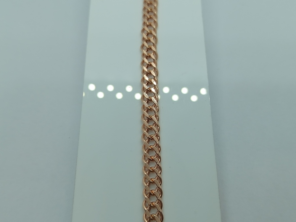 БРАСЛЕТ ПУСТОТЕЛЫЙ Ромб двойной (Au 585)