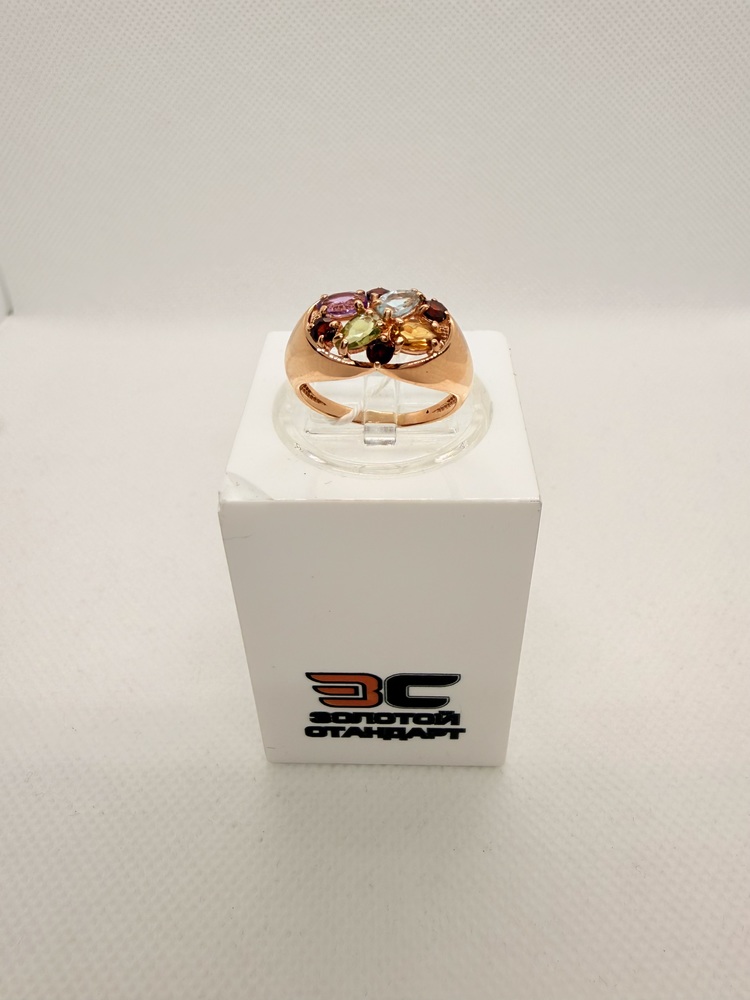 КОЛКМИ585 КОЛЬЦО С КАМНЯМИ (Au 585)