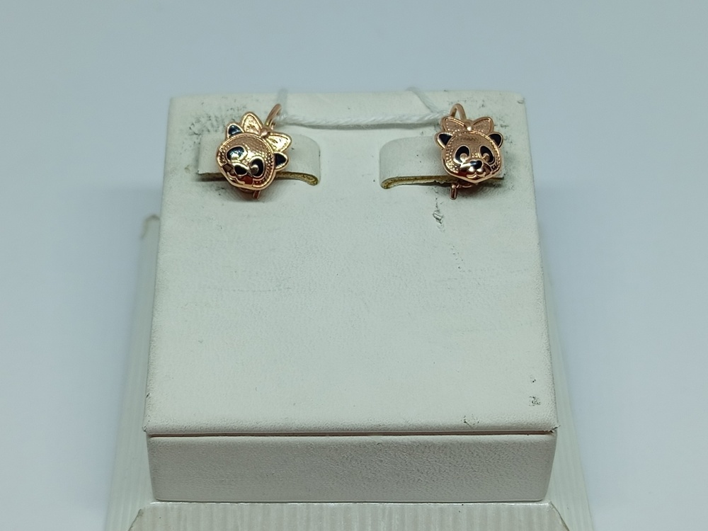 СКМИ585 СЕРЬГИ С КАМНЯМИ (Au 585)