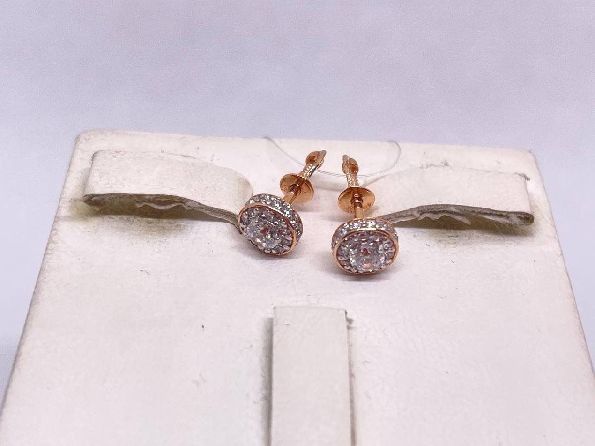 СЕРЬГИ ПУСЕТЫ с камнями (Au 585)