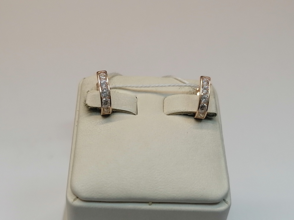 СКМИ585 СЕРЬГИ С КАМНЯМИ (Au 585)