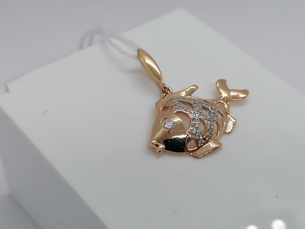 ПОДКМИ585 ПОДВЕСКА С КАМНЯМИ (Au 585)