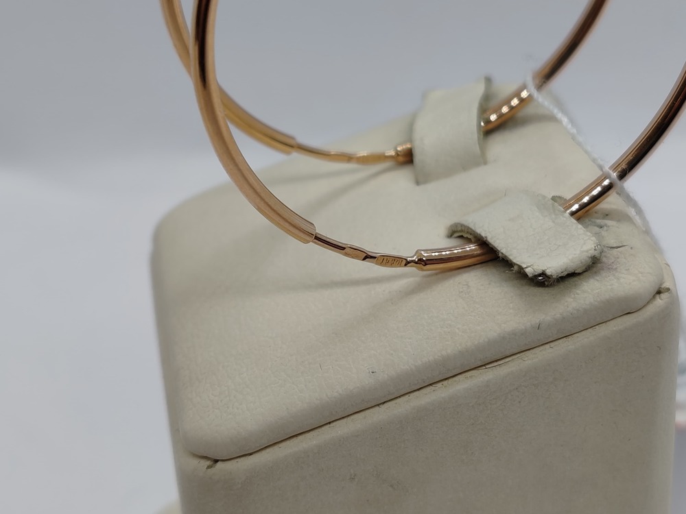 021007 СЕРЬГИ КОНГО без камня (Au 585)