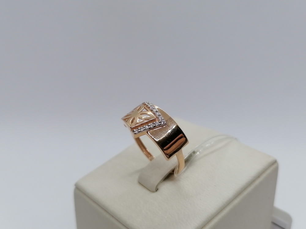 КОЛЬЦО С КАМНЯМИ (Au 585)