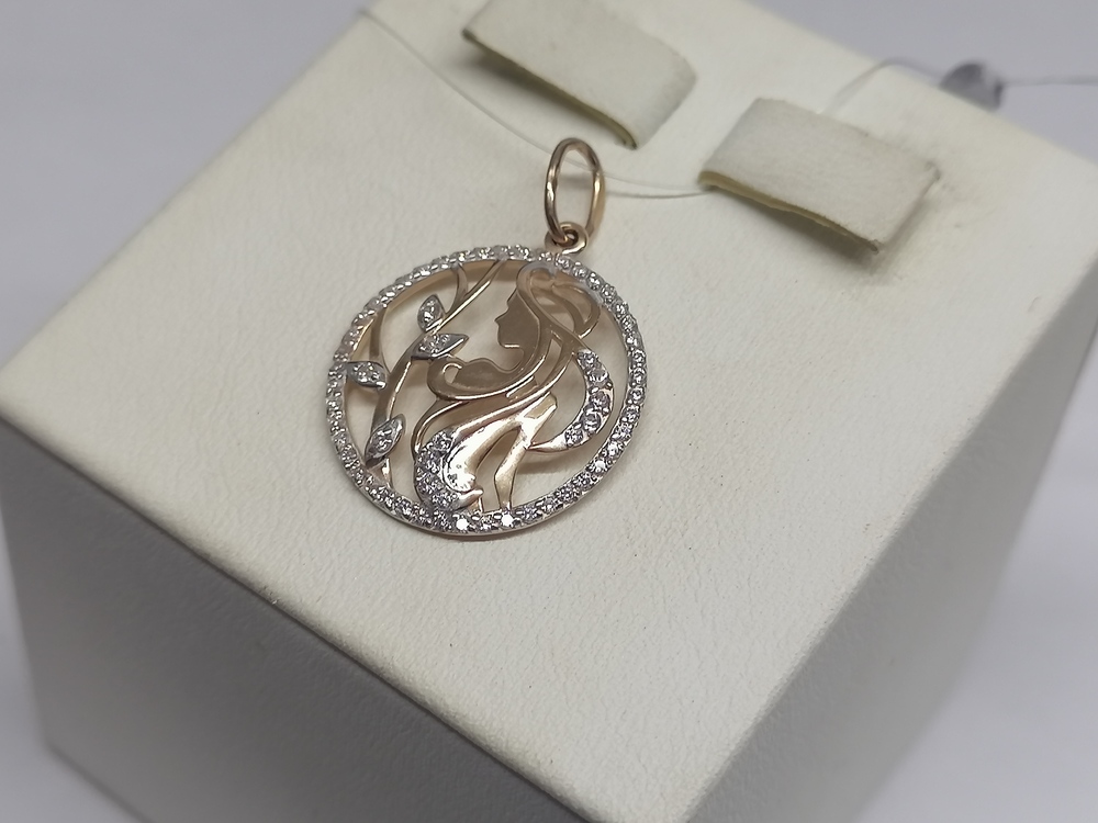 ПОДВЕСКА ЗНАК ЗОДИАКА ДЕВА (Au 585)