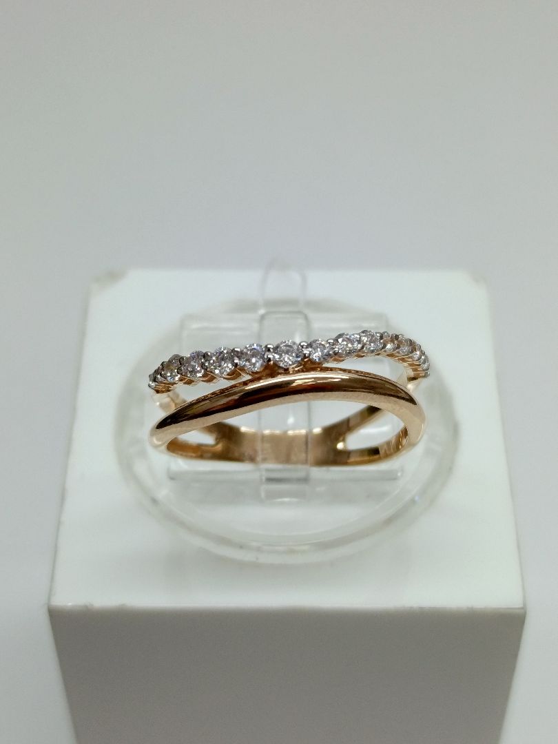 КОЛЬЦО С КАМНЯМИ (Au 585)