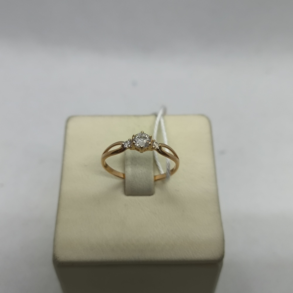 КОЛЬЦО С КАМНЯМИ (Au 585)