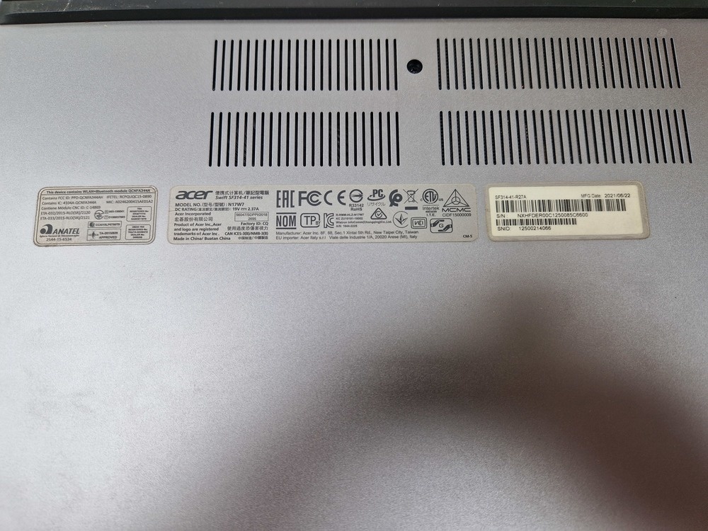 Ноутбук Acer; Ryzen 5 3500U, Radeon Vega 8, 12 Гб, 500 Гб, Нет