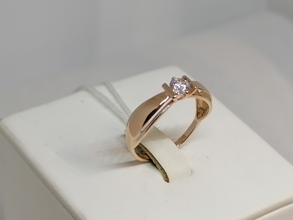 КОЛКМ585 КОЛЬЦО С КАМНЕМ (Au 585)