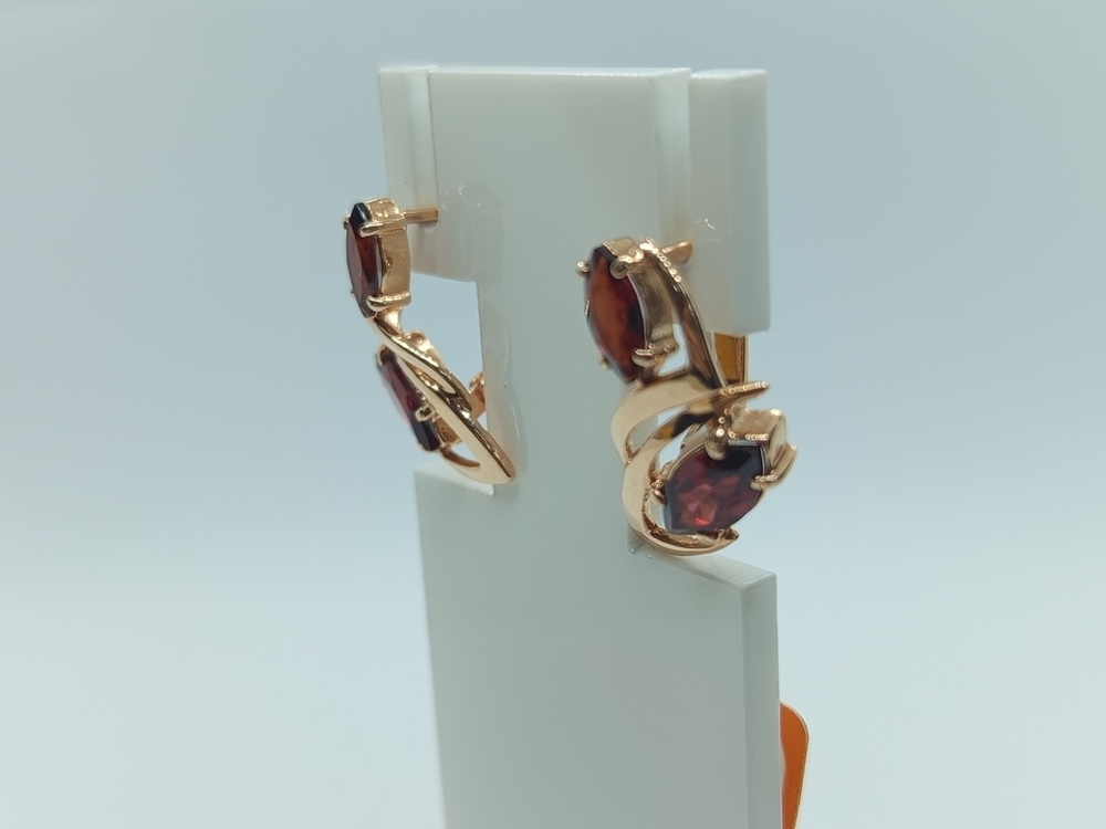 СКМИ585 СЕРЬГИ С КАМНЯМИ (Au 585)