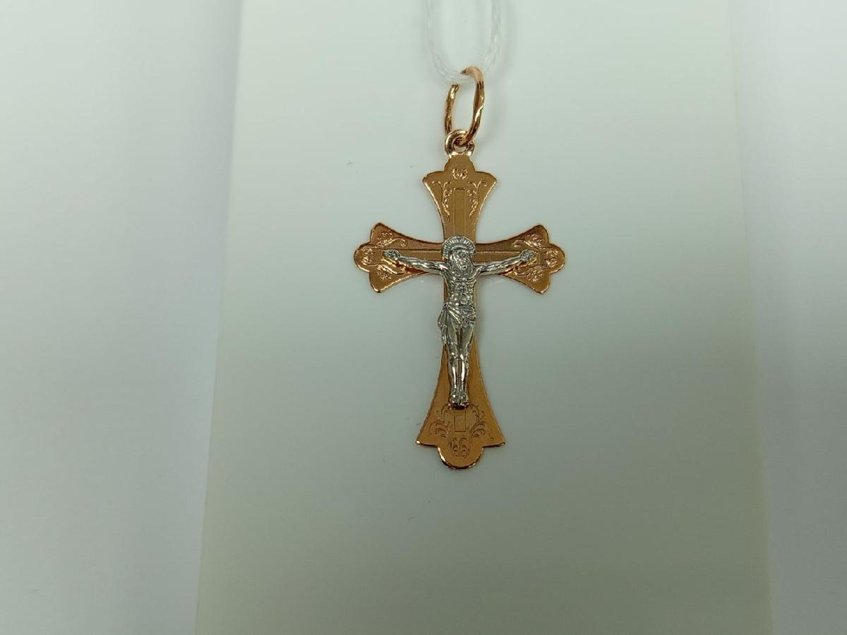 ПОДВЕСКА КРЕСТ БЕЗ КАМНЯ (Au 585)