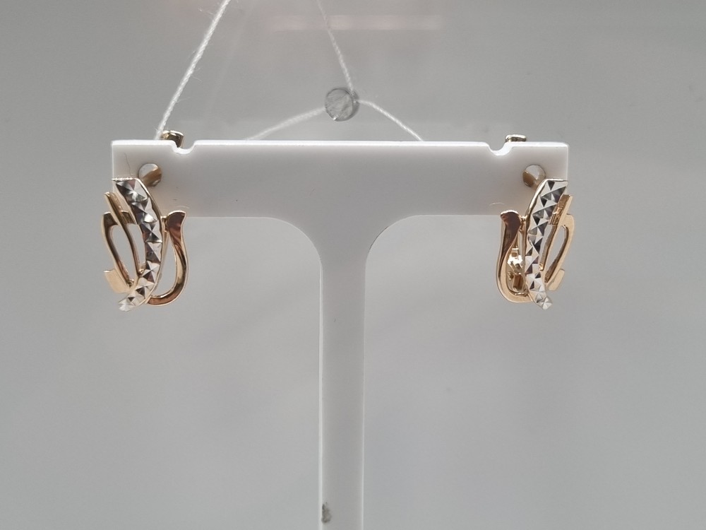 СБКМ585 СЕРЬГИ БЕЗ КАМНЯ (Au 585)