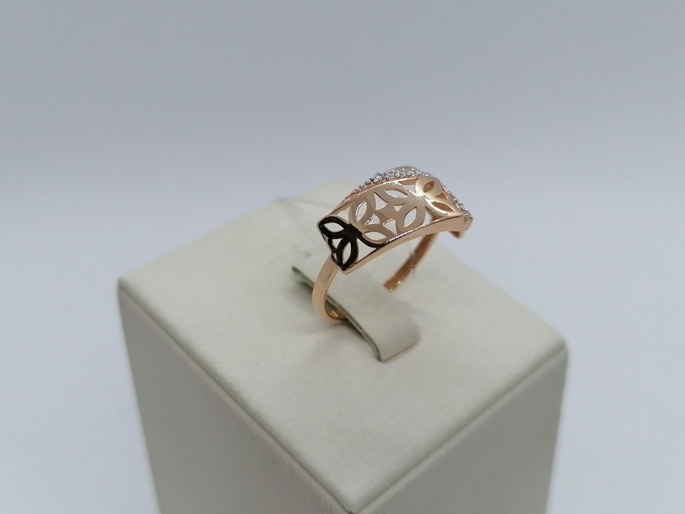 КОЛЬЦО С КАМНЯМИ (Au 585)