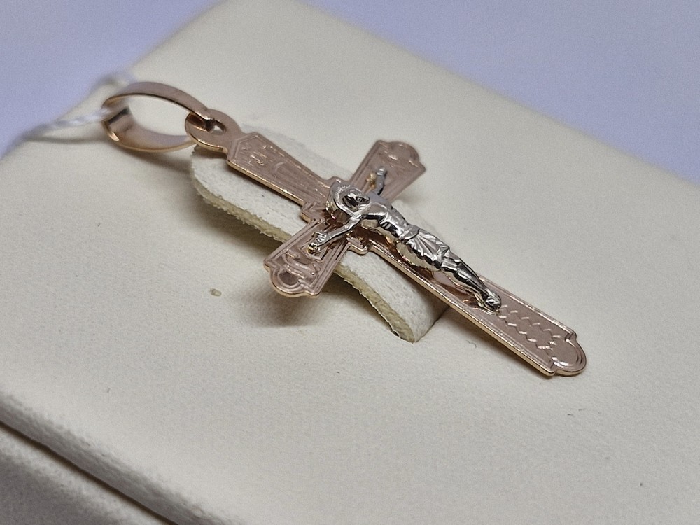 102-ИХ-22.23-12 ПОДВЕСКА КРЕСТ (Au 585)