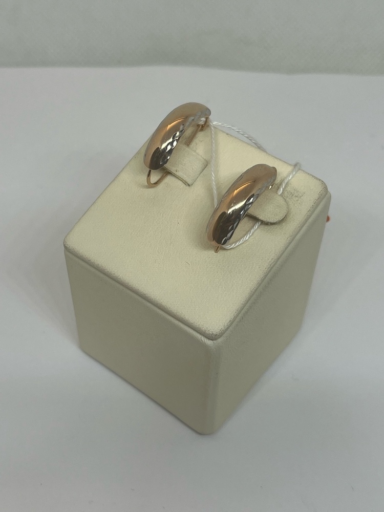 СБКМ585 СЕРЬГИ БЕЗ КАМНЯ (Au 585)