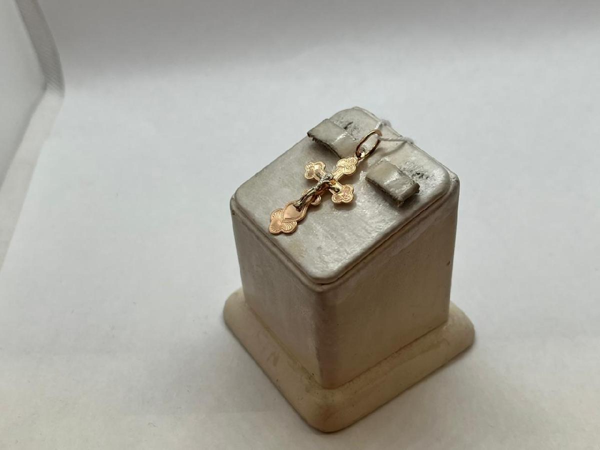 ПОДКБК585 ПОДВЕСКА КРЕСТ БЕЗ КАМНЯ (Au 585)