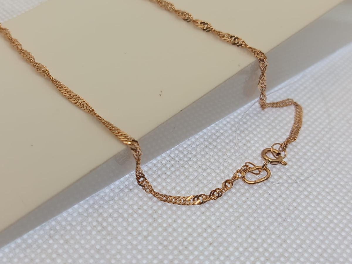 ЦЕПЬ ПУСТОТЕЛАЯ Сингапур (Au 585)